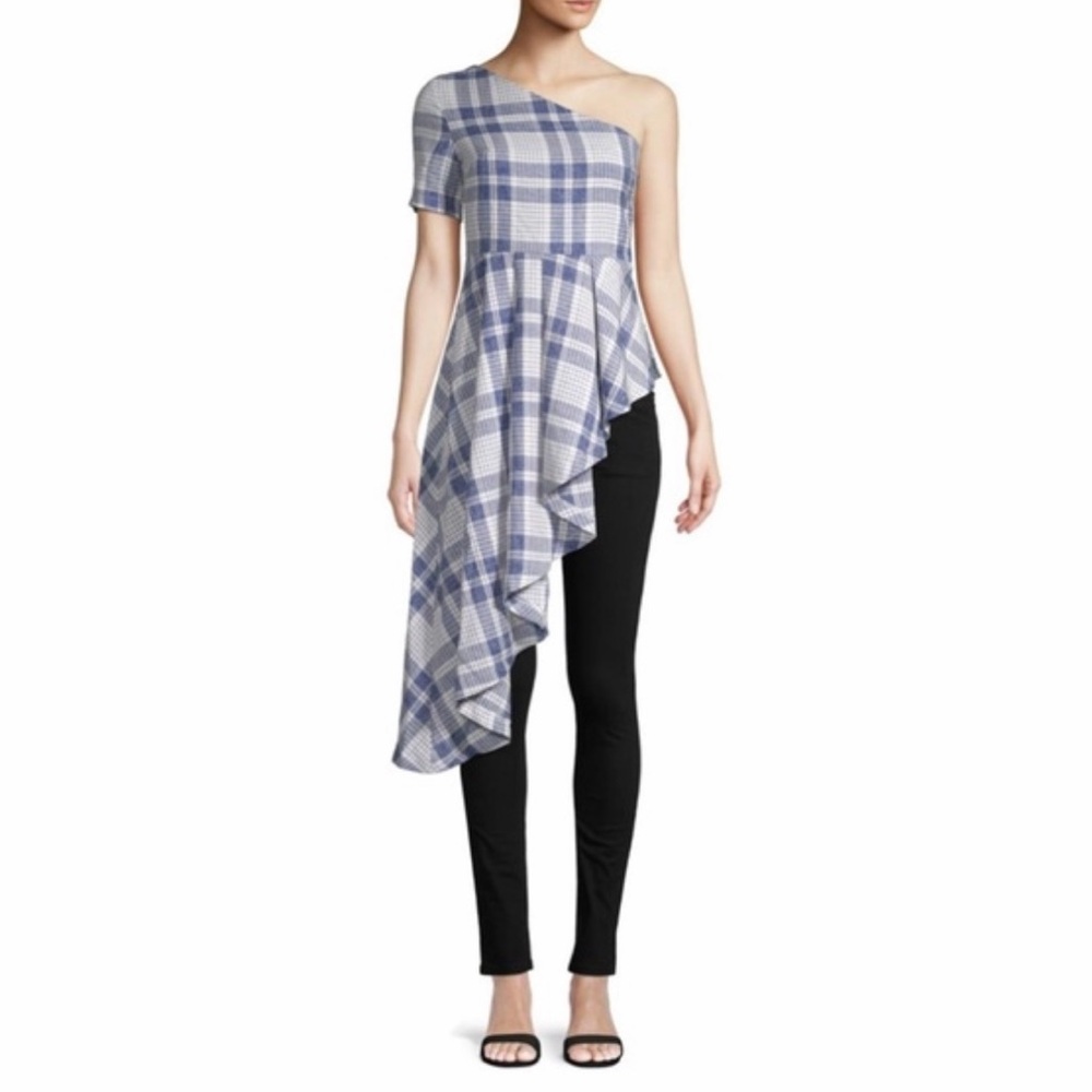 Endless Rose Blue Asymmetrical One-Shoulder Dress